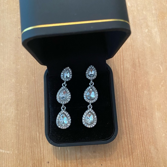 Dazzling Teardrop Costume Earrings - Picture 2 of 5